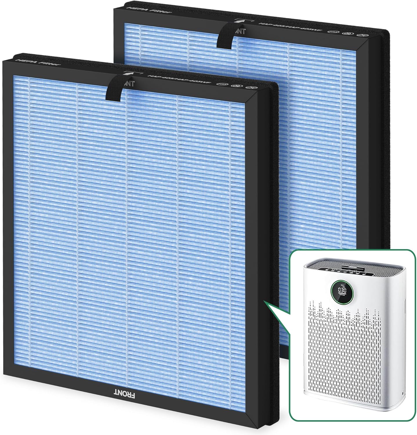 HAP602 Replacement Filter 4-Pack for ECOSELF Air Purifier - 3-in-1 Pre-Filter & Activated Carbon