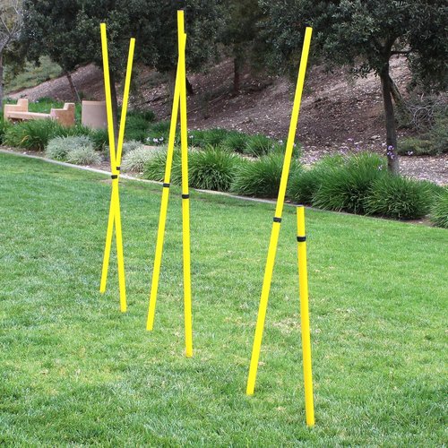 BlueDot Trading Soccer Agility Poles - Telescopic & Collapsible Options | Speed Training Sets (4, 6, 8 Pieces)