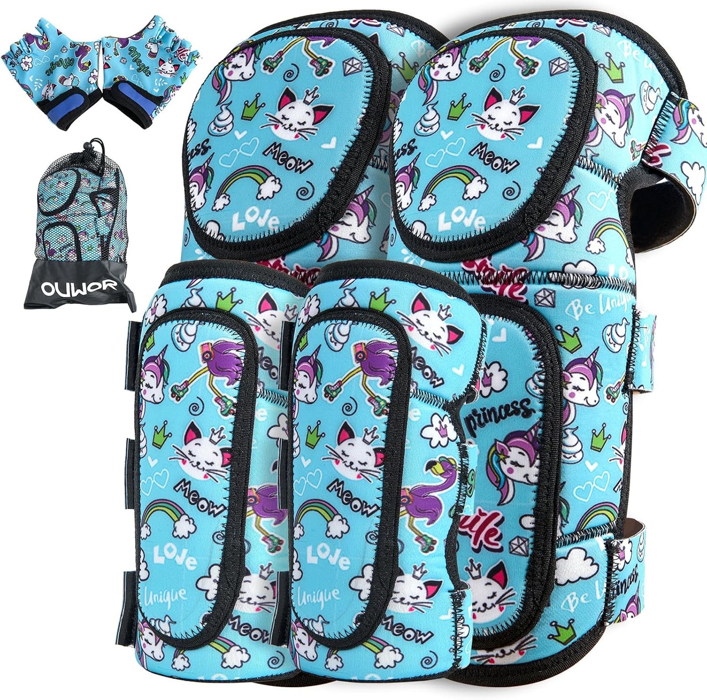 Skiennix Kids Protective Gear - Soft Knee and Elbow Pads for Boys & Girls | Ideal for Biking, Skiing, Skating