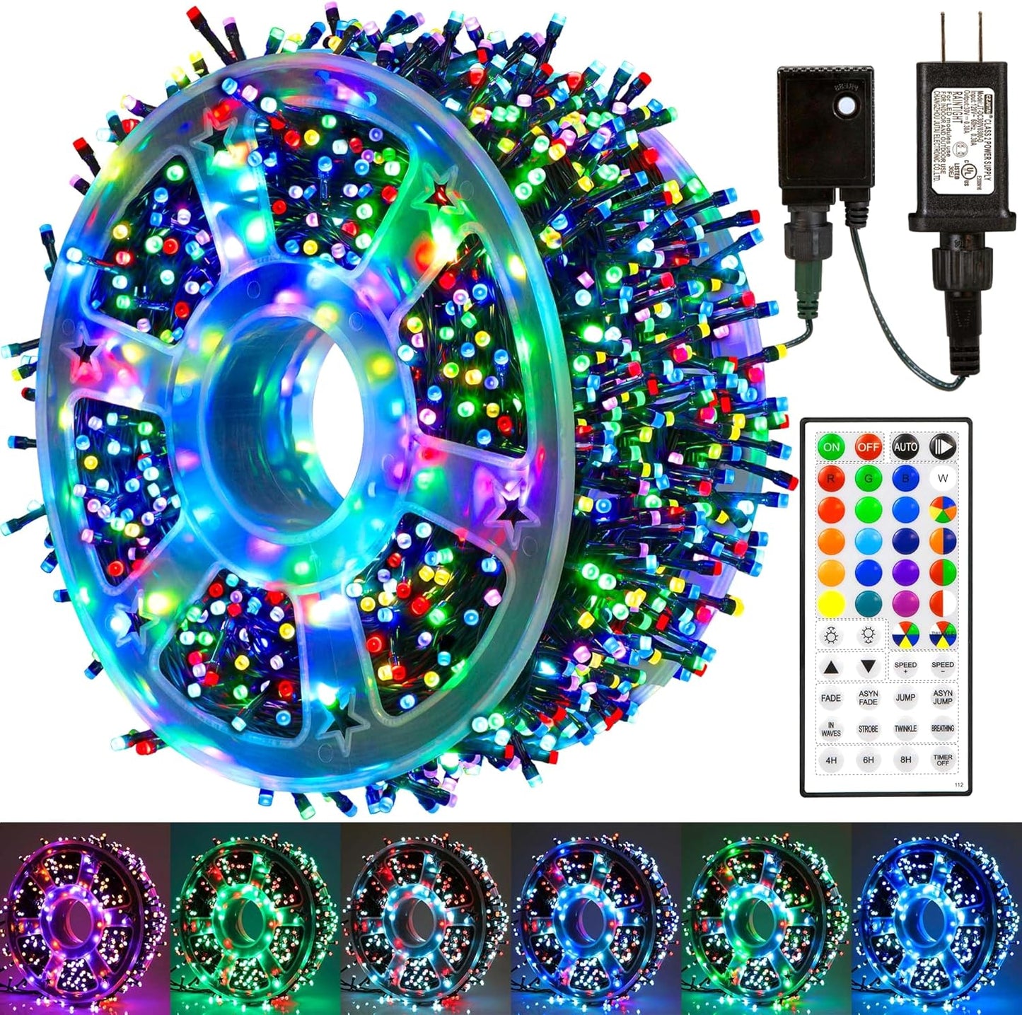 500 LED Christmas String Lights - 164 FT Waterproof RGB Fairy Lights with Remote & Timer for Indoor/Outdoor Holiday Decor
