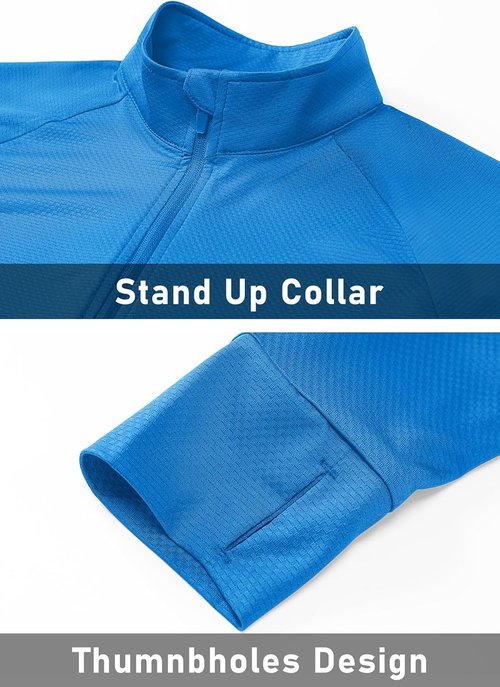 MAGCOMSEN Women's Lightweight Athletic Jacket - UPF 50+ Sun Protection, Full Zip, Long Sleeve, Outdoor Hiking