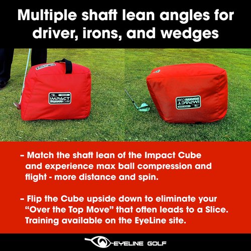 Impact Bag for Golf Training – Impact Cube with Ballistic Nylon, Reinforced Seams & 4 Angled Sides for Wedges, Irons & Drivers – Built to Take a Beating & Deliver Consistent Feedback