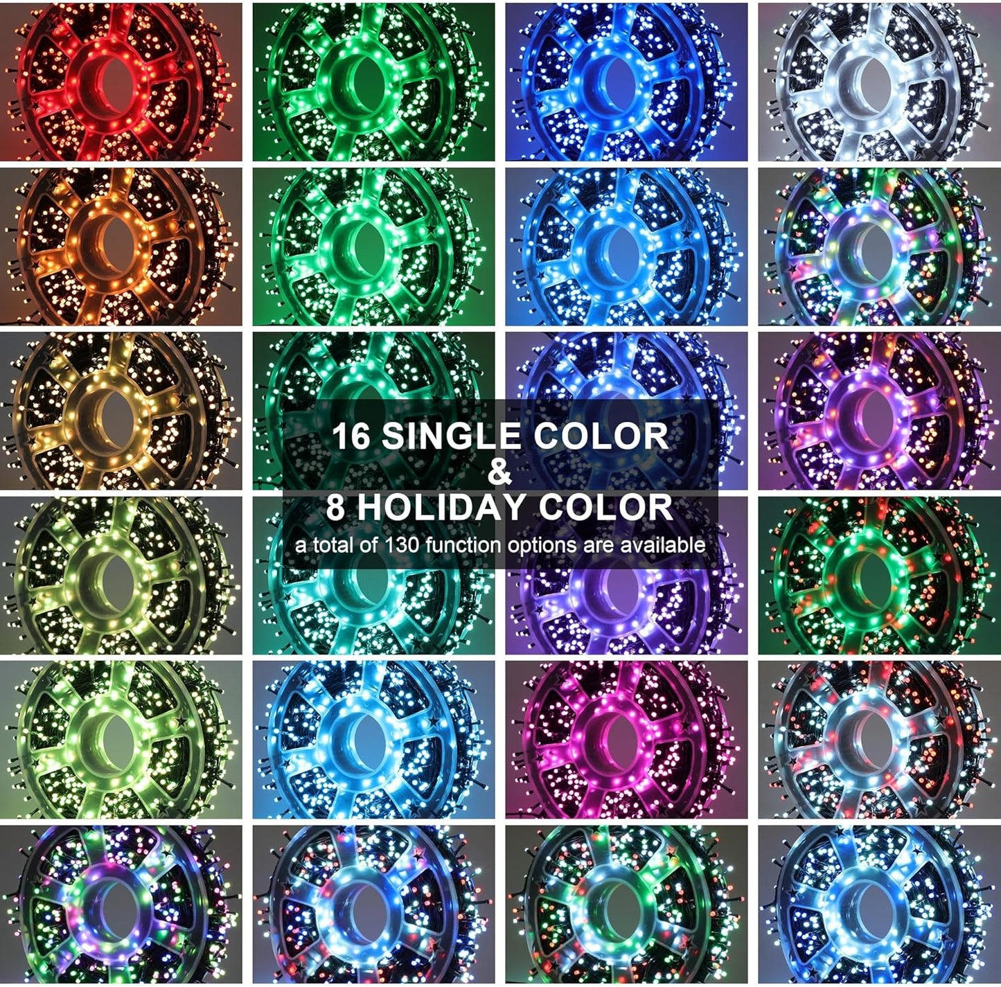 500 LED Christmas String Lights - 164 FT Waterproof RGB Fairy Lights with Remote & Timer for Indoor/Outdoor Holiday Decor
