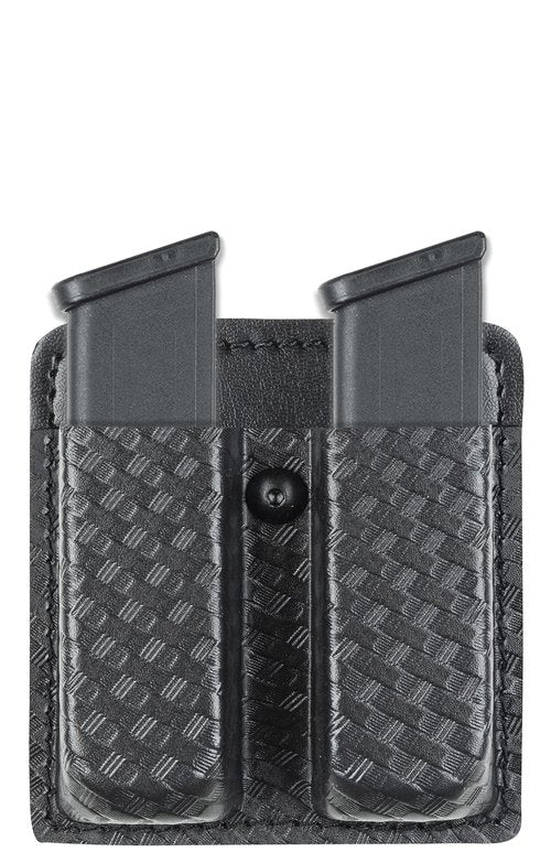 Safariland 73 Open Top Double Magazine Pouch, Fits SW 59/SRNGFLD XD 9MM, STX Basketweave Black