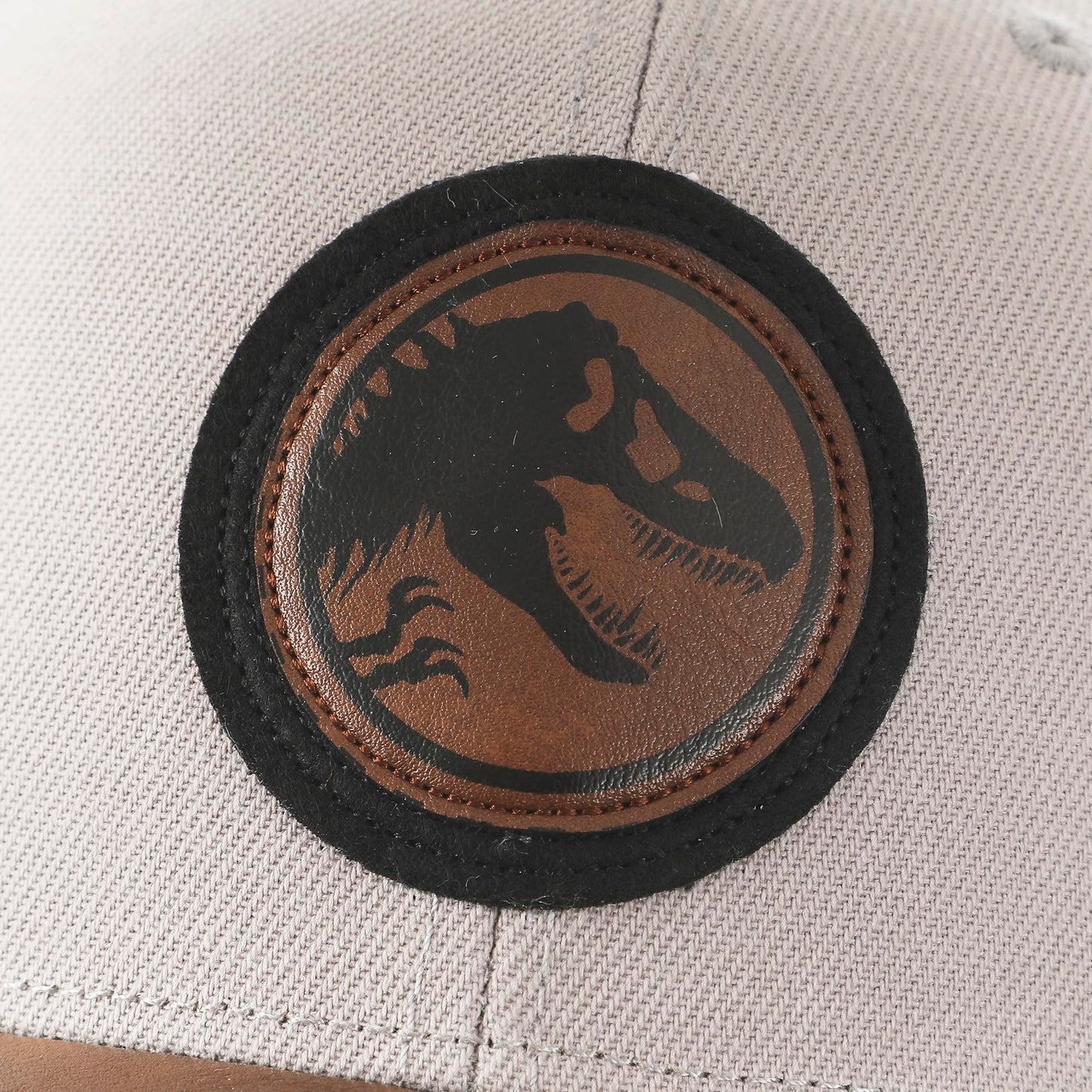Bioworld Jurassic Park Logo Woven Patch White Snapback Hat