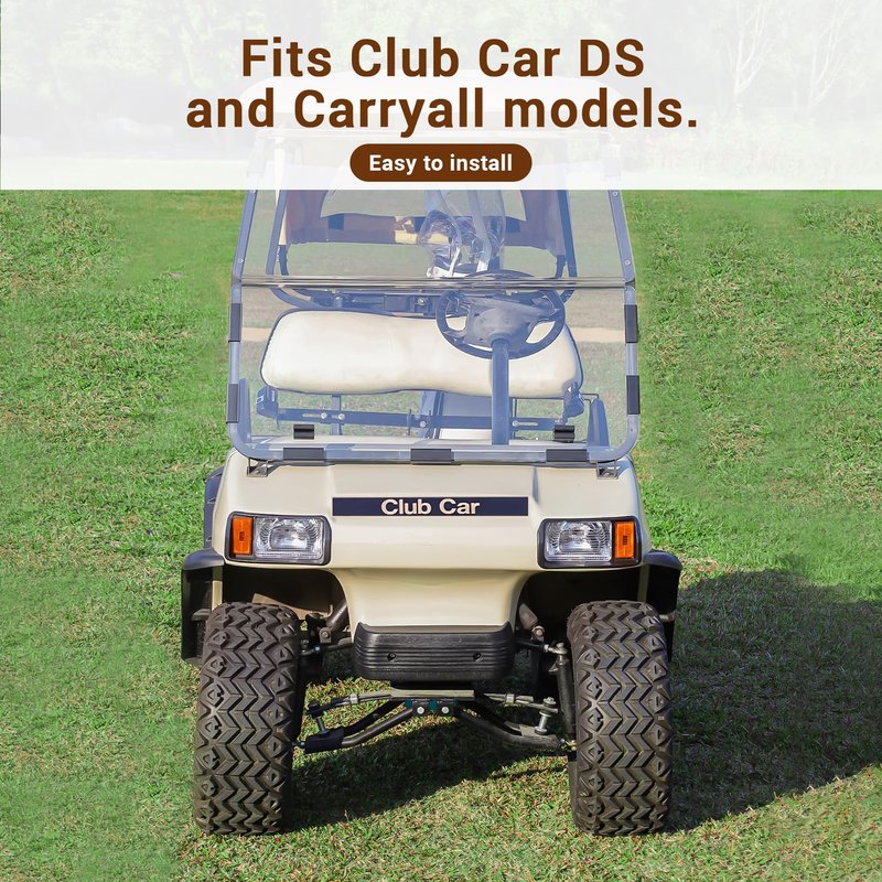 DRIVE UP Golf Cart Name Plate for Club Car DS and Carryall Models Decal Black Gold-18" X 2.24"