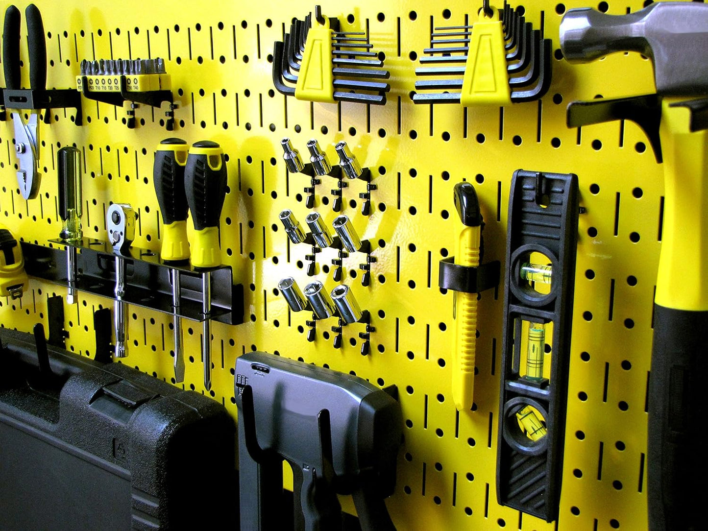 Galvanized Steel Pegboard Rack - 2 Pack 32” x 16” Metallic Tool Storage Panels