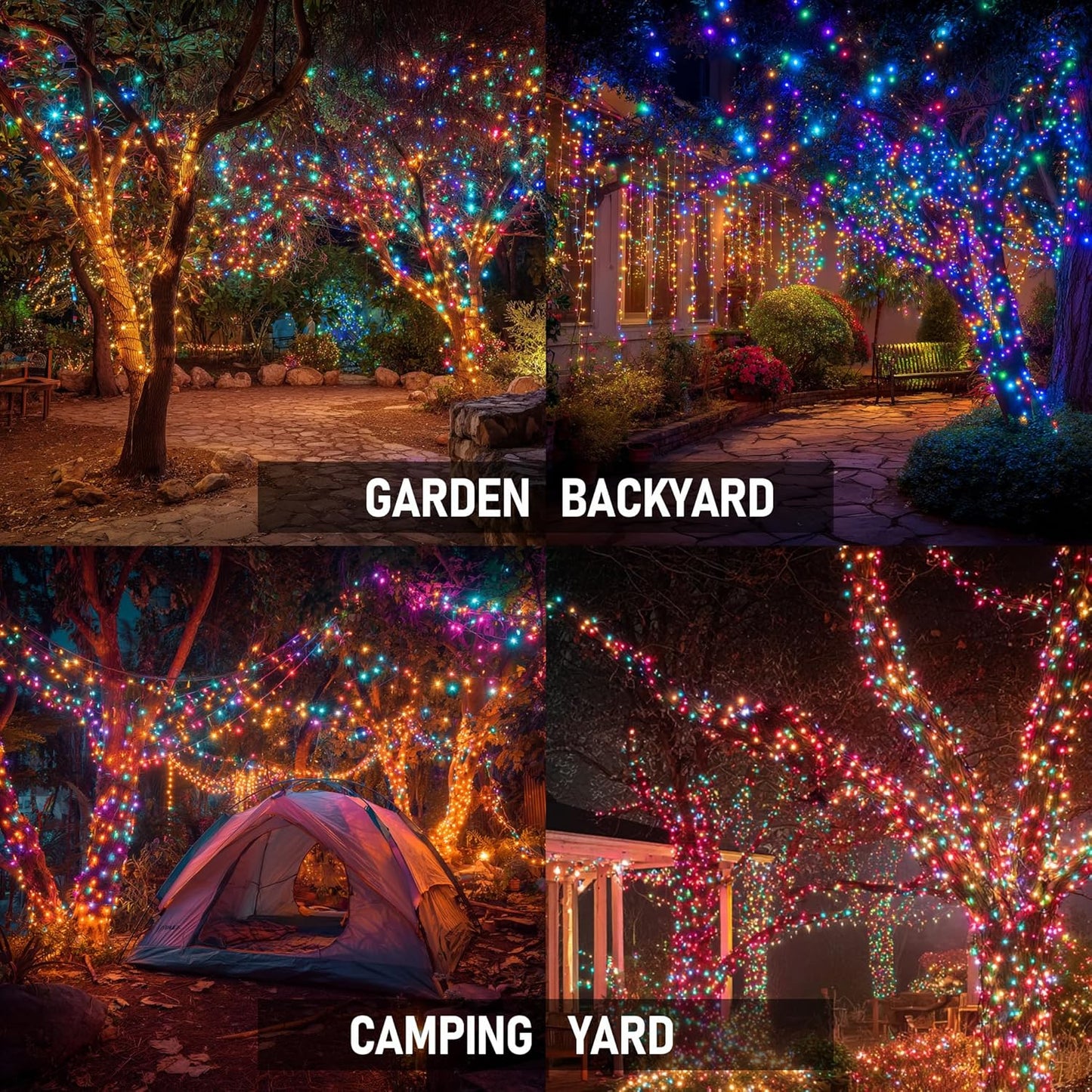 1000 LED Halloween String Lights 328FT - Waterproof Outdoor & Indoor Decor with Remote, 8 Modes - Purple & Orange for Parties & Yard