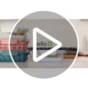 Ello Duraglass Refresh 3.4 Cup Meal Prep Containers with Silicone Boot - Halogen Blue, 10 Pc