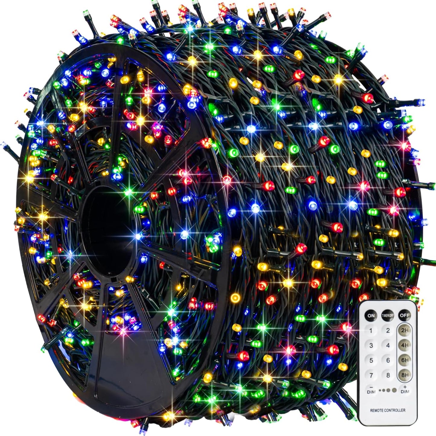 1000 LED Halloween String Lights 328FT - Waterproof Outdoor & Indoor Decor with Remote, 8 Modes - Purple & Orange for Parties & Yard