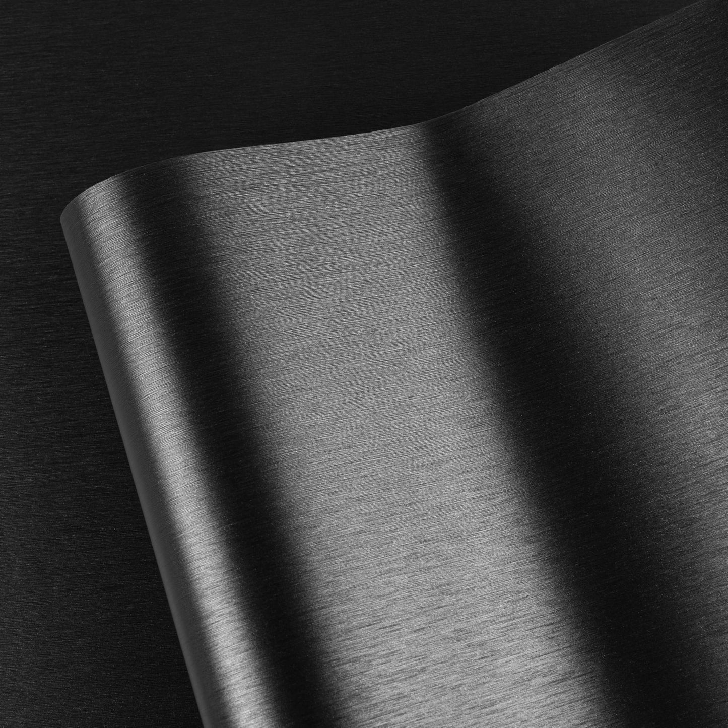 Abyssaly Refrigerator Wrap Peel and Stick Wallpaper Black Metallic Stainless Steel Brushed Contact Paper for Appliances Thick Heat Resistant Fridge Wrap for Microwave Oven 15.7" X 78.2"