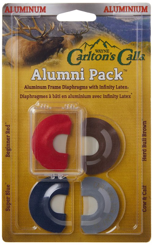 Hunters Specialties Carlton's Calls Alumni Pack Aluminum Frame Elk Diaphragm Call (4 Pack)