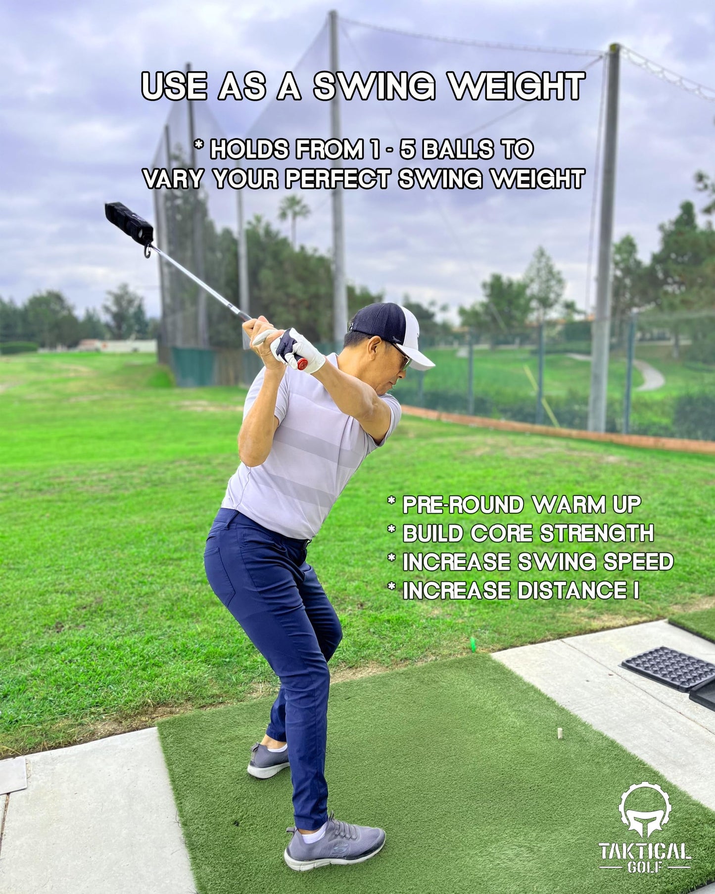 Variable Weighted Golf Swing Trainer & Warm-Up Sleeve | Fix Slice, Improve Tempo, Build Strength & Increase Swing Speed | Holds 1β5 Balls for Adjustable Resistance