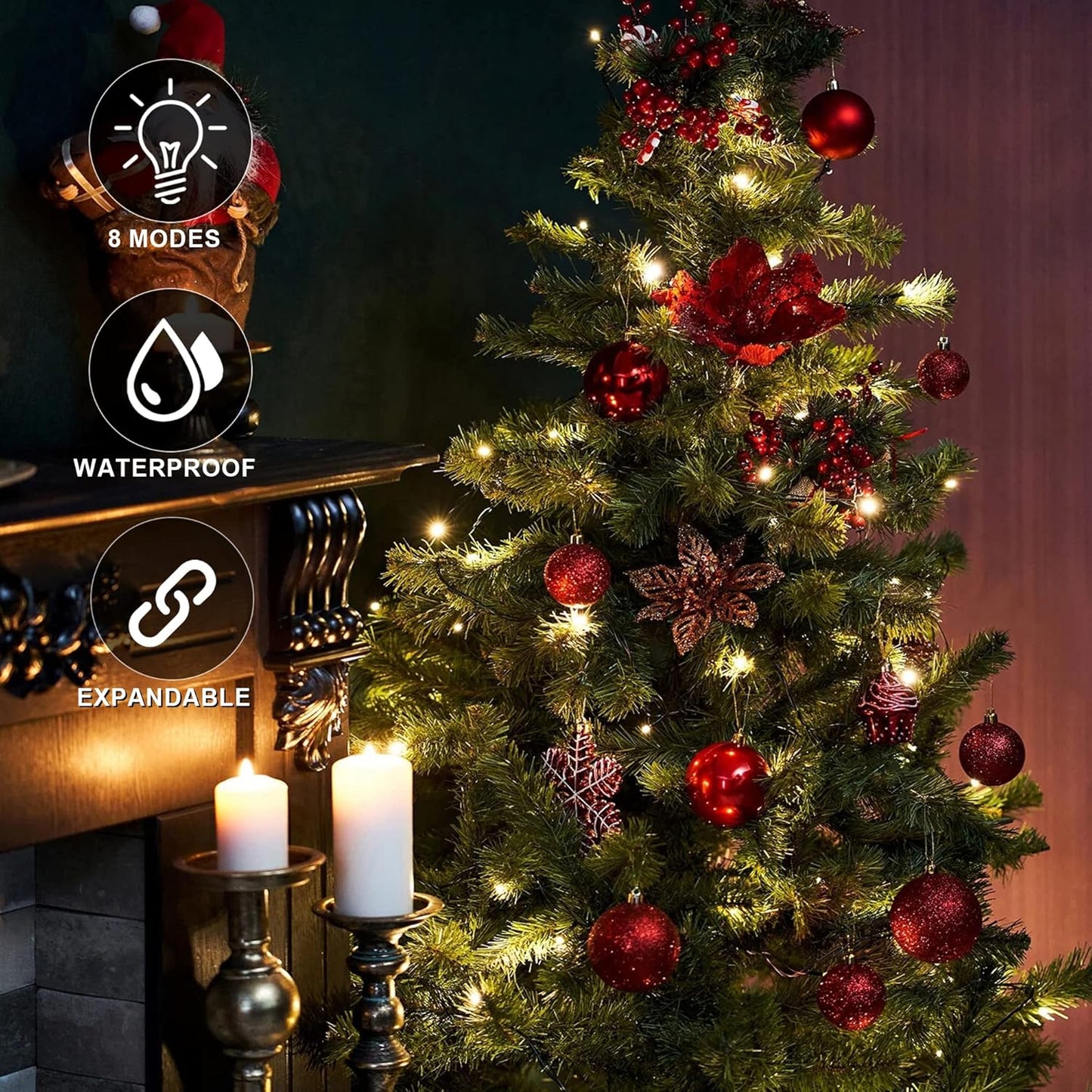 500 LED Christmas String Lights - 164 FT Waterproof RGB Fairy Lights with Remote & Timer for Indoor/Outdoor Holiday Decor