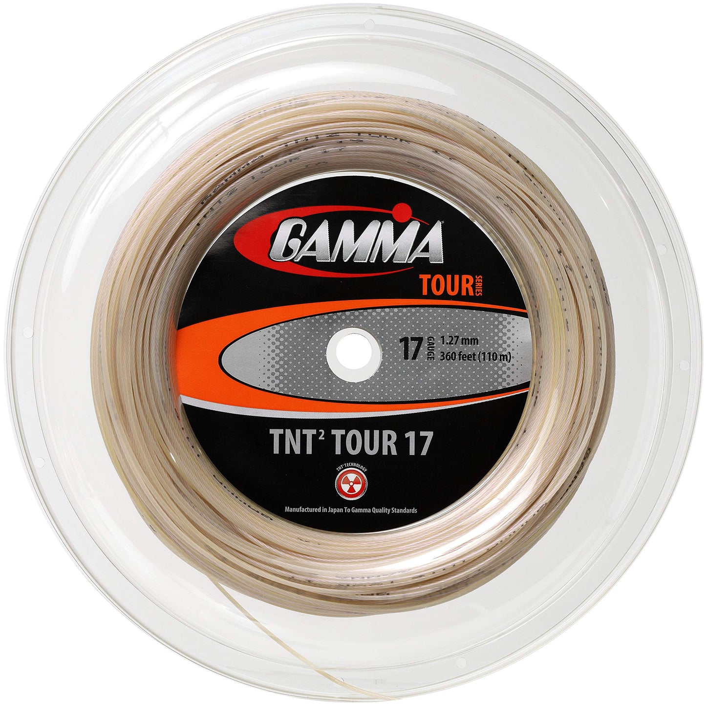 Gamma TNT2 Tour Reel 17G Tennis String, Natural