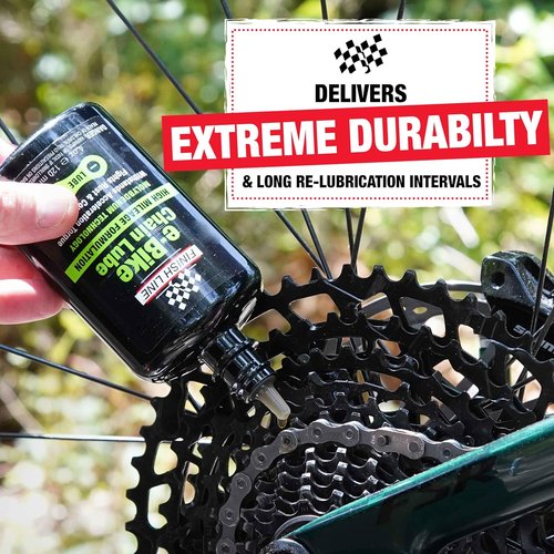 Finish Line E-Bike Chain Lube - Smooth, Durable Lubrication with Rust Protection for High-Torque Riding