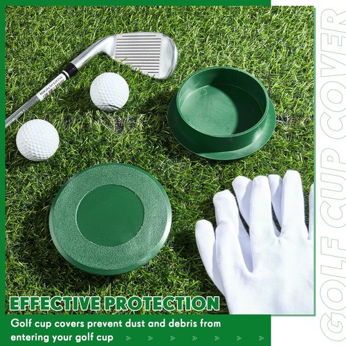 Glimin 6 Pcs Golf Hole Cup Covers Putting Green Cup Golf Practice Training Aids Hole Covers for Yard Garden Backyard Game Ball Outdoor Activities