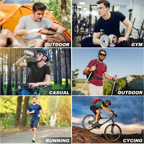 BVNSOZ Men's Athletic Workout Shirts - Moisture-Wicking Quick-Dry Gym Tees for Active Men