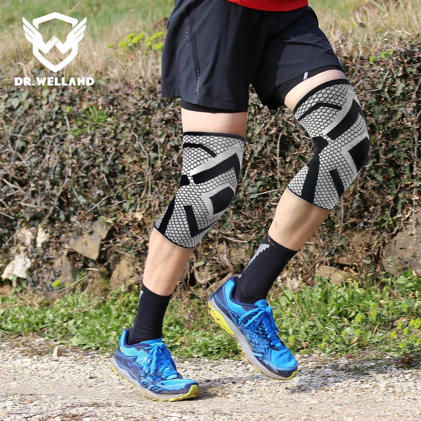 Skiennix Knee Support Brace - Thermal Compression Pads for Men & Women | 2-Pack for ACL & Arthritis Relief (Large)