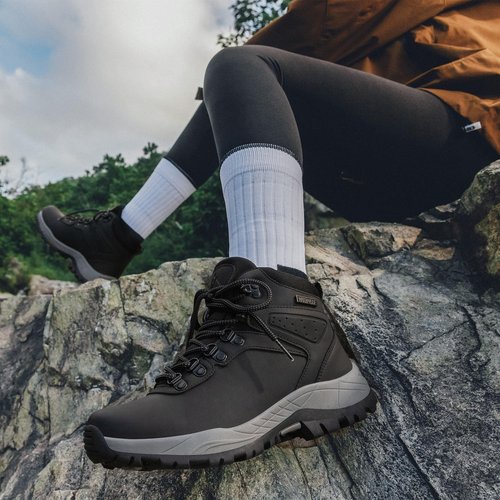 CC-Los Women's Hiking Boots Waterproof Outdoor Trekking Camping Trail Hiking Shoes Black Size 8.5