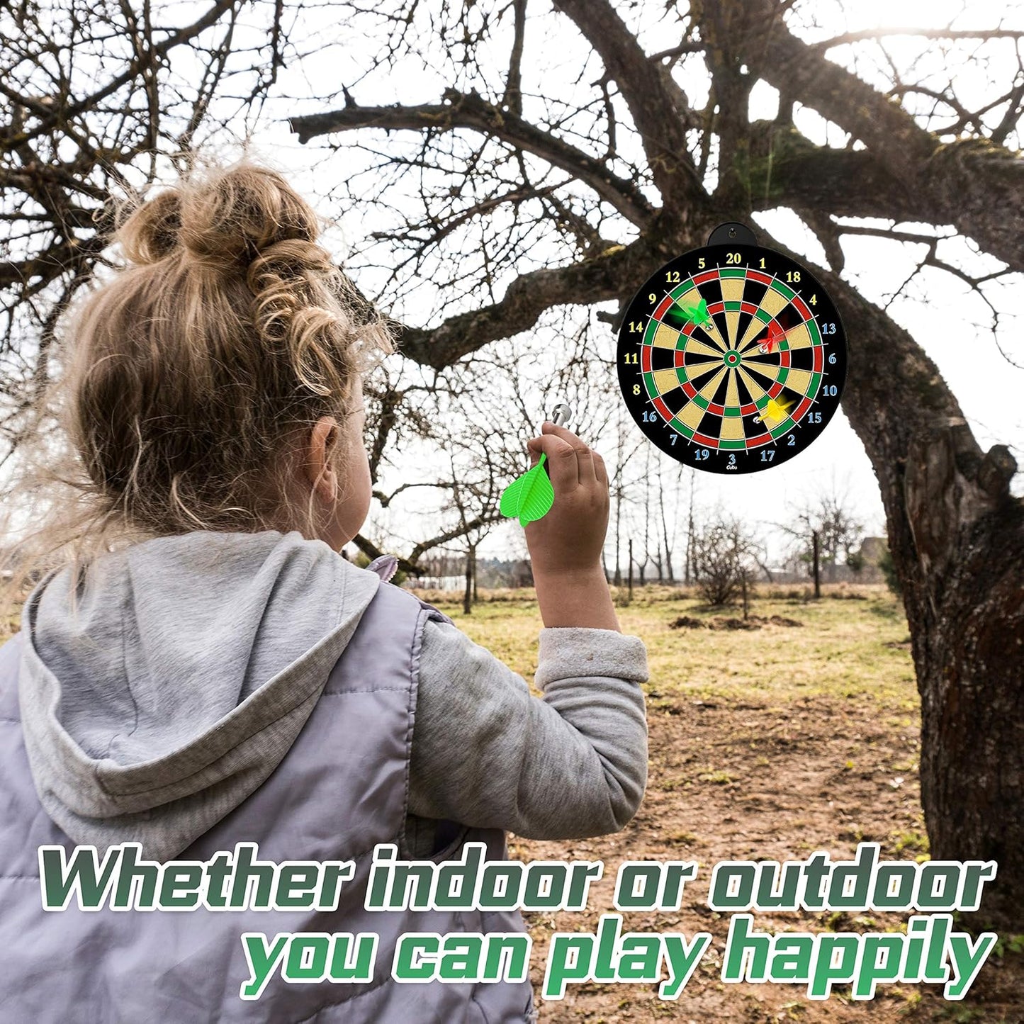 Skiennix Dart Board | 12-Piece Magnetic Darts - Fun Indoor Game for Kids Ages 5-12