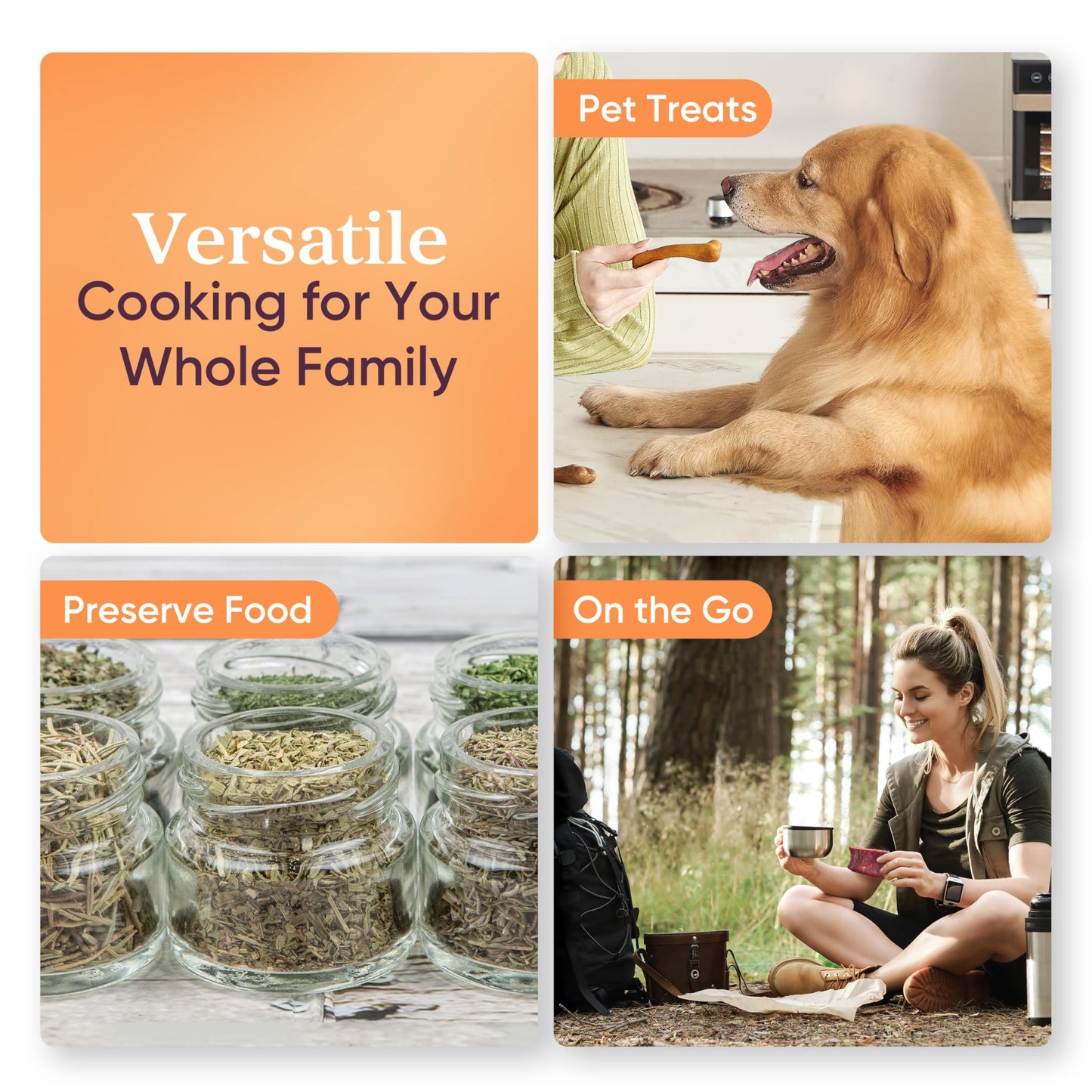 Cosori Food Dehydrator, Bigger Than 7 Trays with Large 6.5 ftΒ² Drying Space, Stainless Steel Trays, 600W Faster Drying, 165Β°F Dehydrated Dryer for Jerky, Dog Treats, Herbs, Meat, Fruit, Yogurt, Silver
