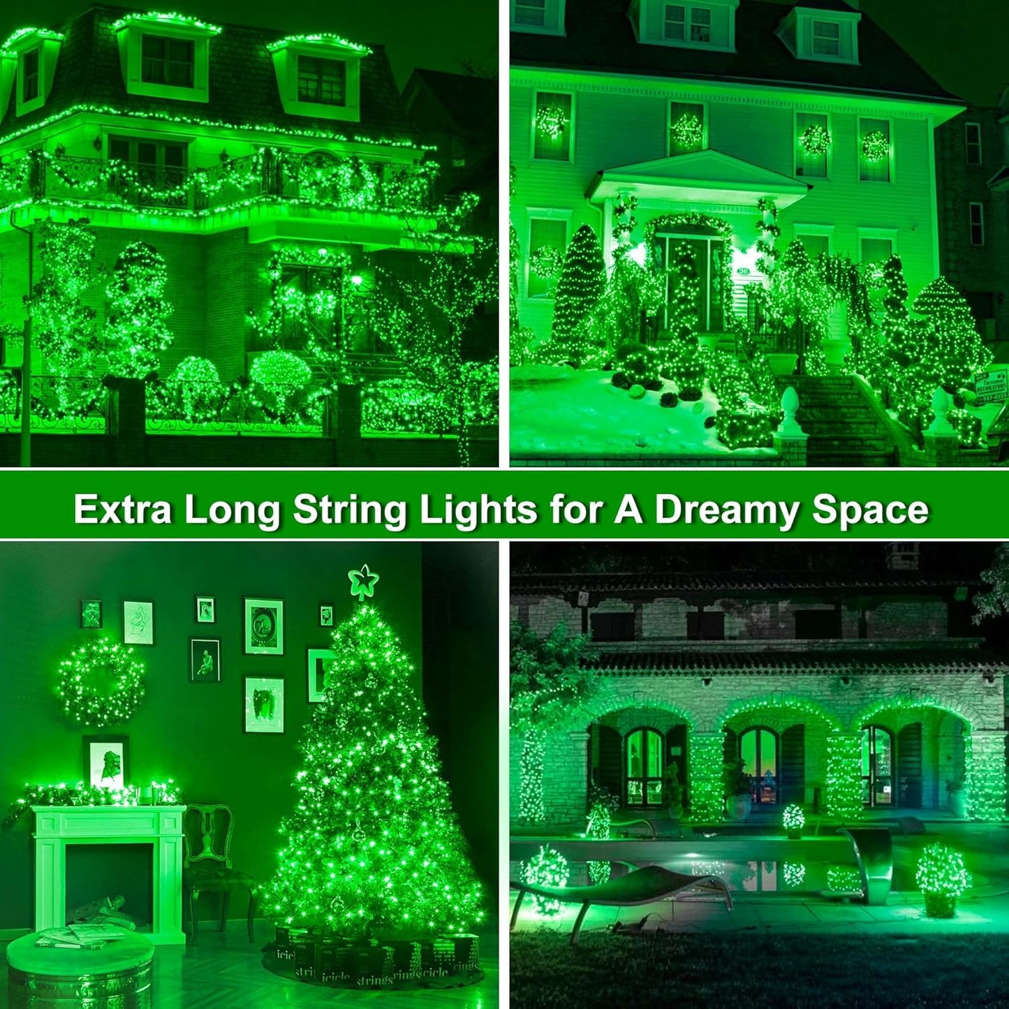 500 LED Christmas String Lights - 164 FT Waterproof RGB Fairy Lights with Remote & Timer for Indoor/Outdoor Holiday Decor