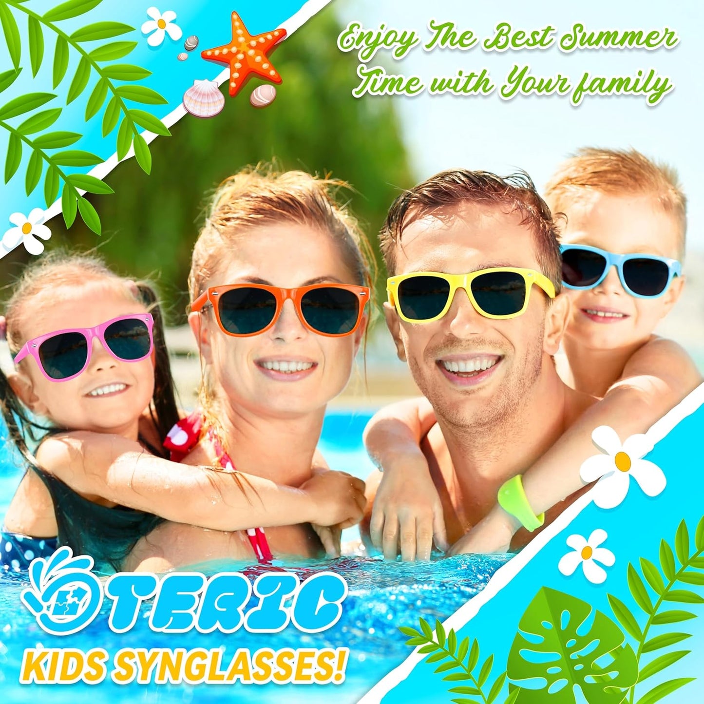OCTERIC Kids Sunglasses - Fun Party Favors for Boys and Girls | UV Protection
