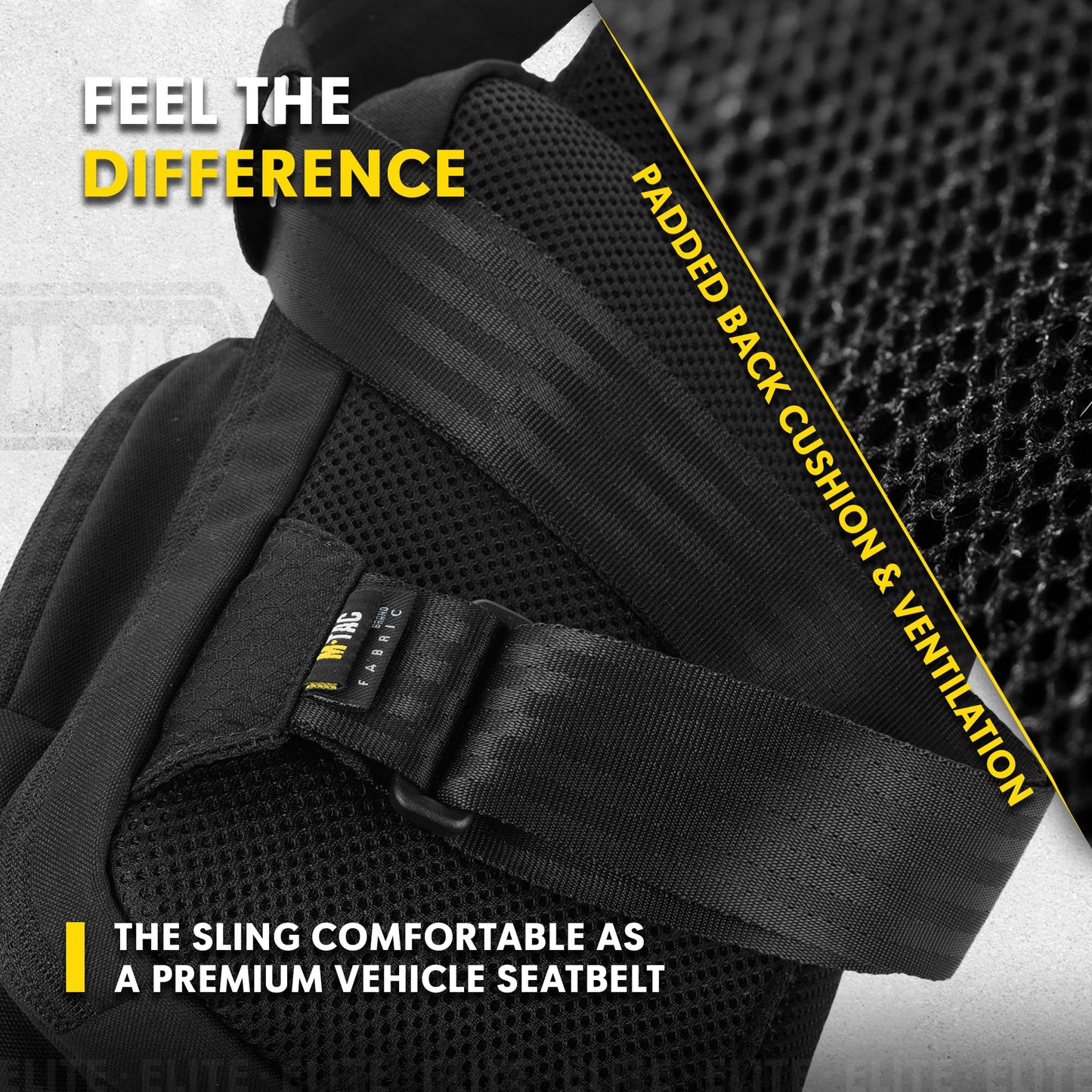 M-Tac Elite Tactical Sling Bag for Men - Crossbody Bag - Concealed Carry Chest Bag - Black Sling Backpack