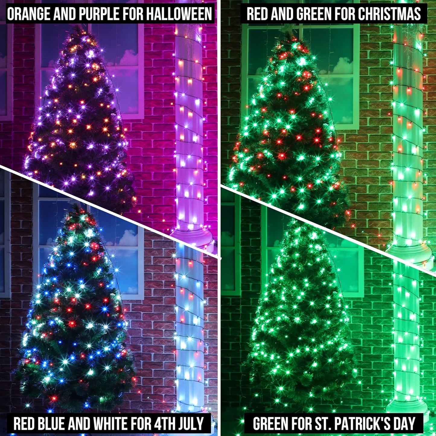500 LED Christmas String Lights - 164 FT Waterproof RGB Fairy Lights with Remote & Timer for Indoor/Outdoor Holiday Decor