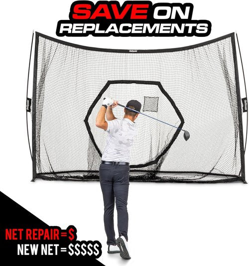 GoSports Universal Sports Net Repair Kit - Durable 8 x 8 Inch Patch for Golf, Baseball, Soccer & More