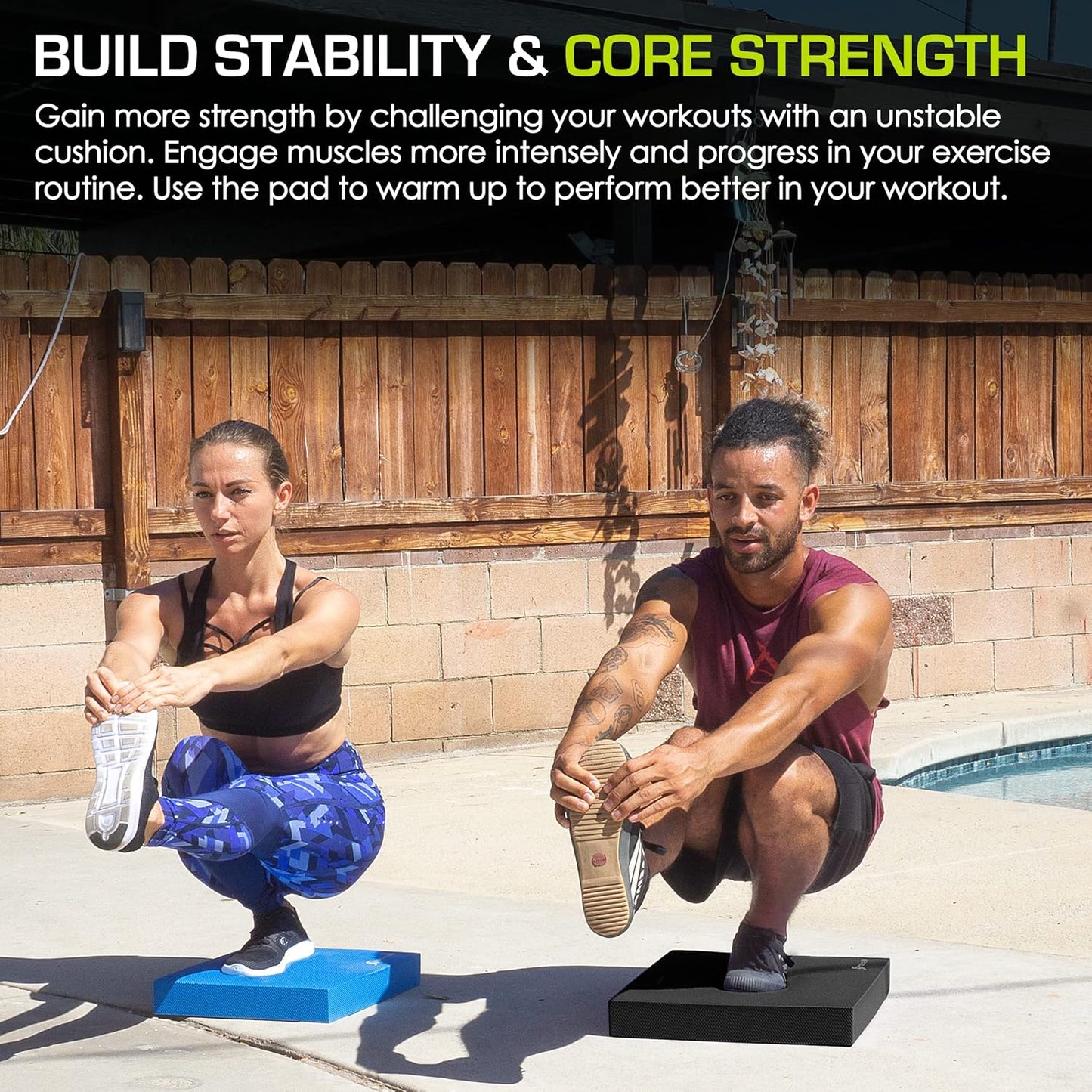 ProsourceFit Balance Pad - Non-Slip Cushioned Foam Mat for Fitness, Yoga & Therapy | Stability Training
