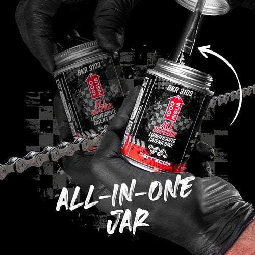 Errecom All Weather Bike Chain Lube - 4 oz Can with Brush for Optimal Performance in Any Condition