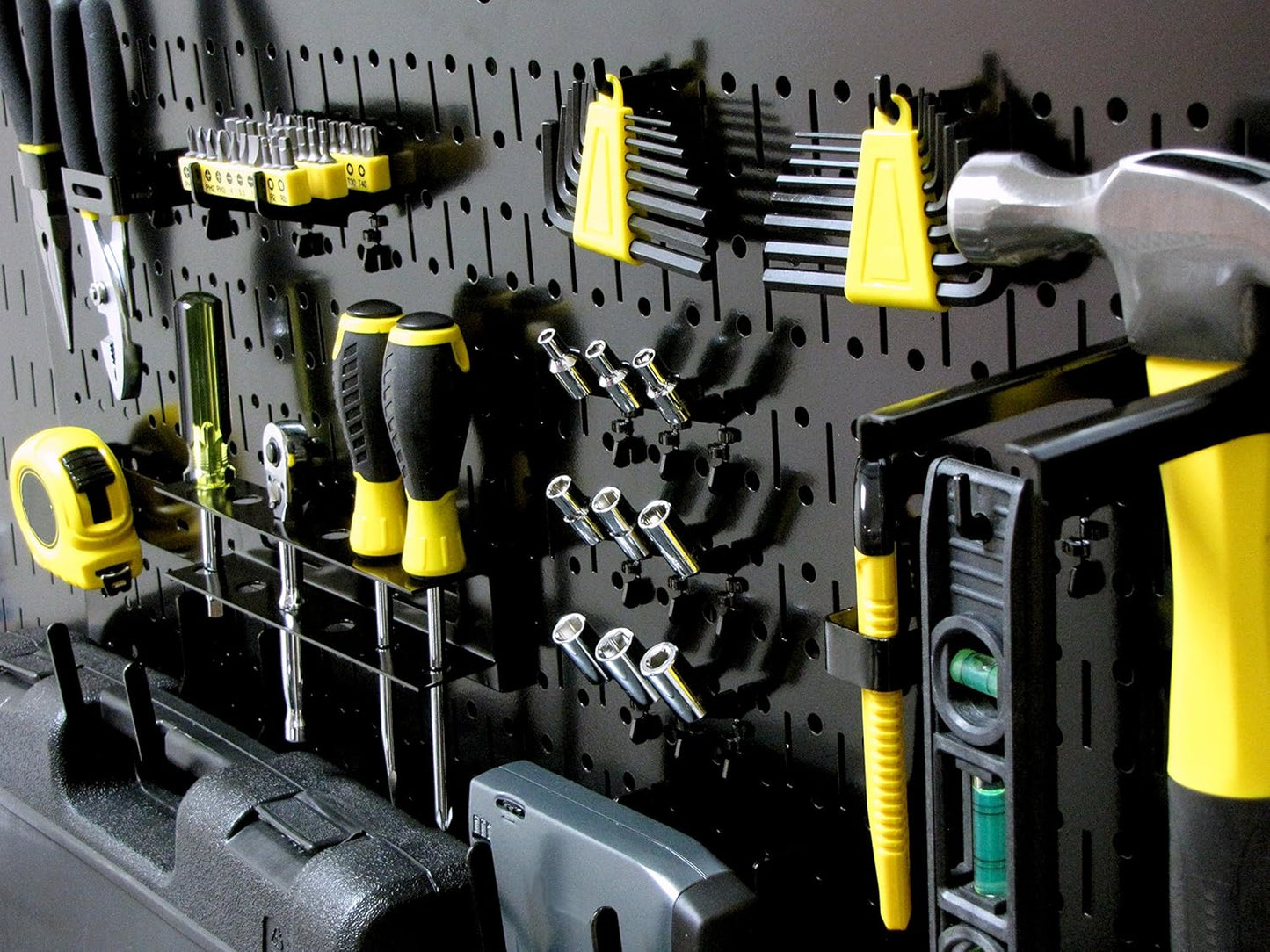 Galvanized Steel Pegboard Rack - 2 Pack 32” x 16” Metallic Tool Storage Panels