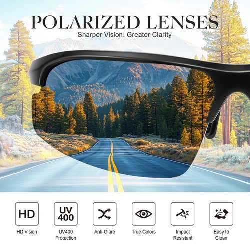 gesruny Polarized Sport Sunglasses for Men and Women, Lightweight Sun Glasses with UV Protection for Cycling Running Z1