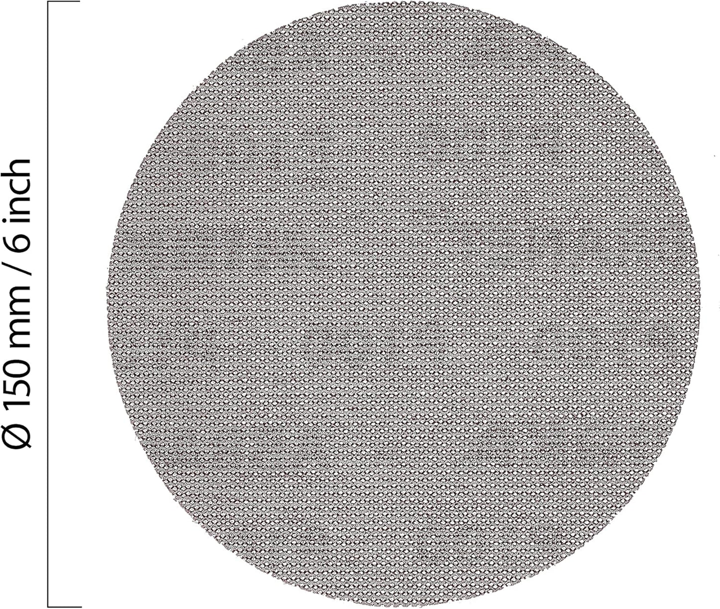 Mirka Abranet 6-Inch Sanding Discs - Grit 320, Hook and Loop, Dust-Free, 50 Pack