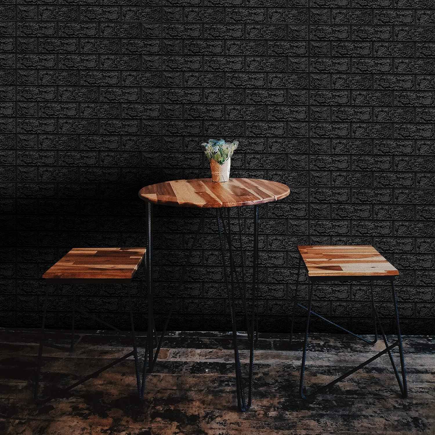 Faux Brick 3D Wall Panels - 10-Pack Peel and Stick Waterproof Foam Wallpaper in Red Brown for Bedroom, Bathroom, Kitchen
