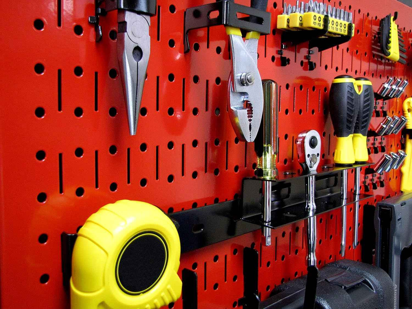 Galvanized Steel Pegboard Rack - 2 Pack 32” x 16” Metallic Tool Storage Panels