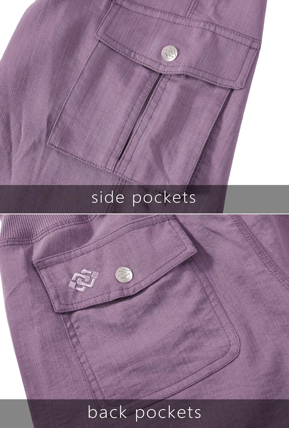 MoFiz Women's Capri Pants - Lightweight Casual Cargo with Pockets | Comfortable Loose Fit for Hiking