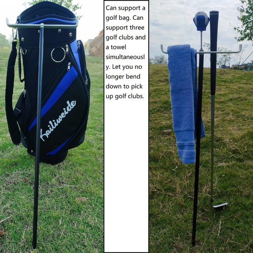 Mars Golf Golf Bag Stand Attachment, Combining Three Major Functions, it can Stand up Golf Bags, Golf Clubs, and Pick up Balls. (Bring a Ball Picker)