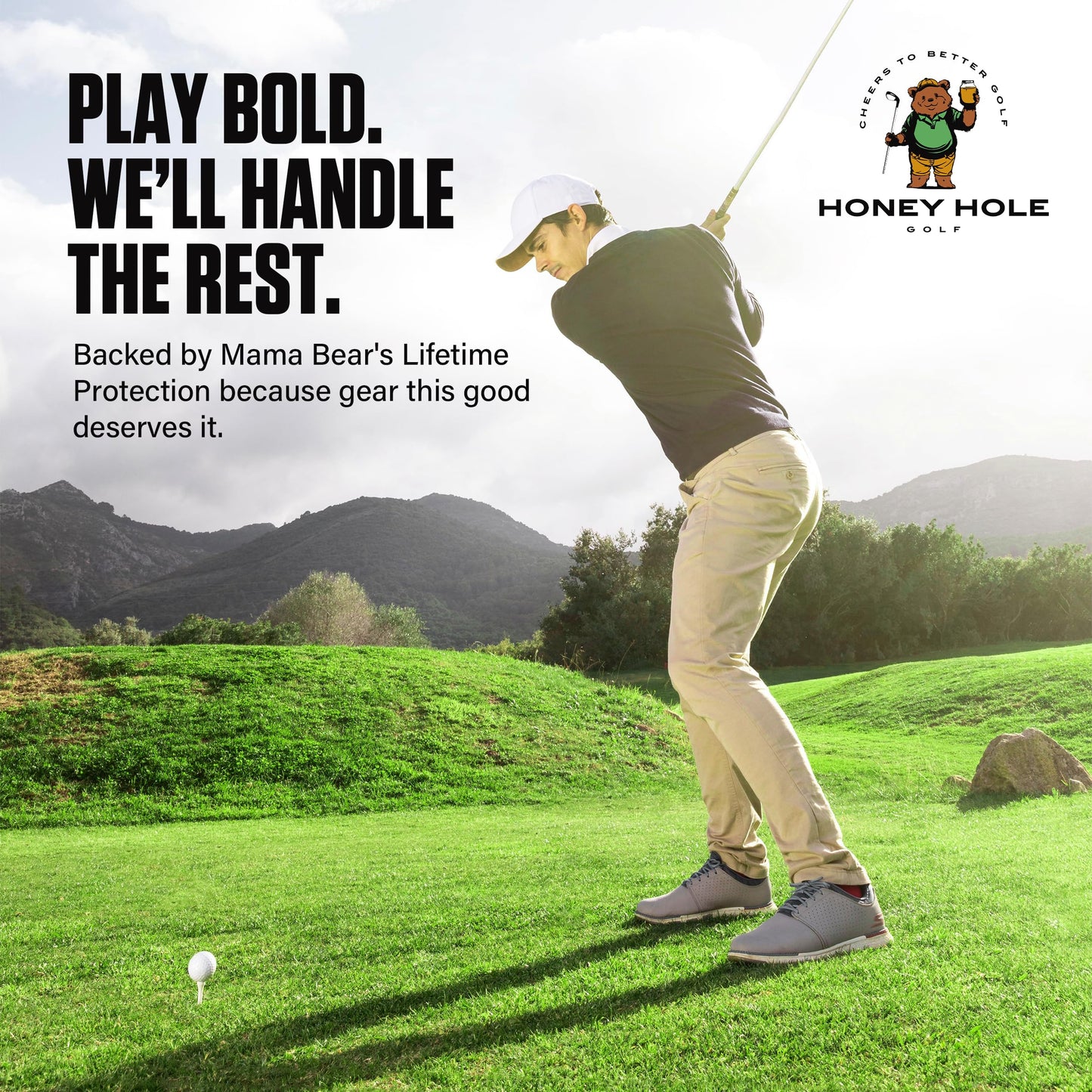 Honey Hole Golf Pro Grade Golf Ball Marker with Felt Bag – Sealed with Gear Hugger Rust Protector - Scratch Resistant Finish - Designed & Engraved in The USA – Lifetime Protection (Help The Holeless)
