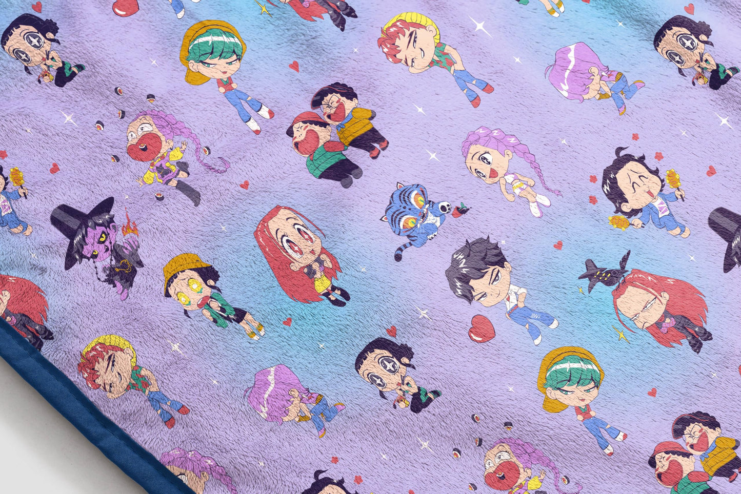 Jay Franco Kpop Demon Hunters Kids Throw Blanket - Huntrix & Saja Boys