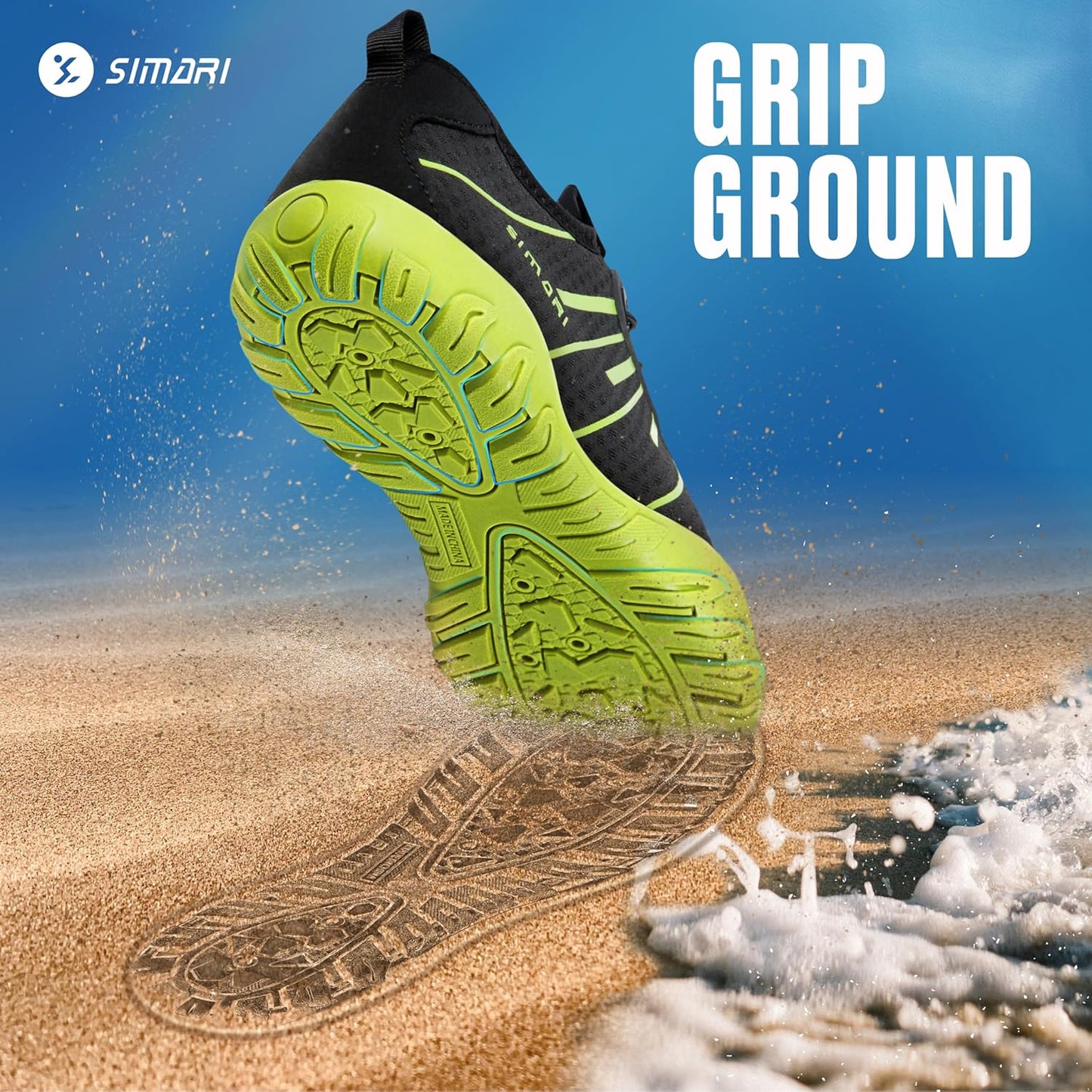 SIMARI Water Shoes - Quick-Dry Barefoot Aqua Socks | Lightweight Non-Slip Swim Shoes for Beach Sports