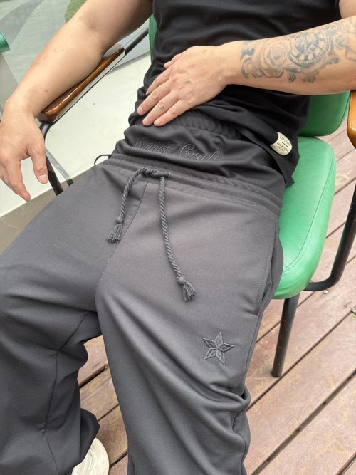 Mens Y2K Wide Leg Sweatpants Drawstring Double Waisted Baggy Hip-Hop Vintage Pants Gym Workout Trousers (Black,Medium)