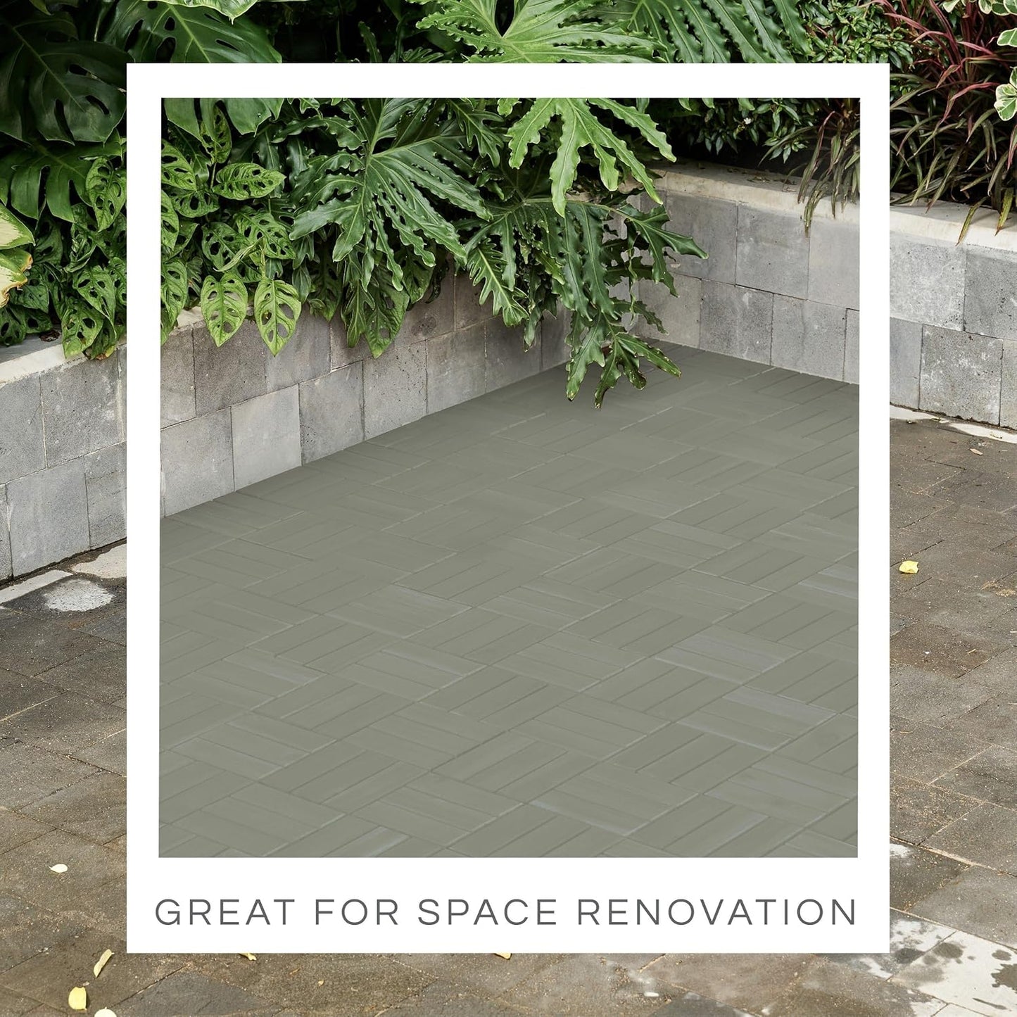 Outdoor Waterproof Acacia Wood Deck Tiles - 10 Pcs Patio Flooring for All Weather Use