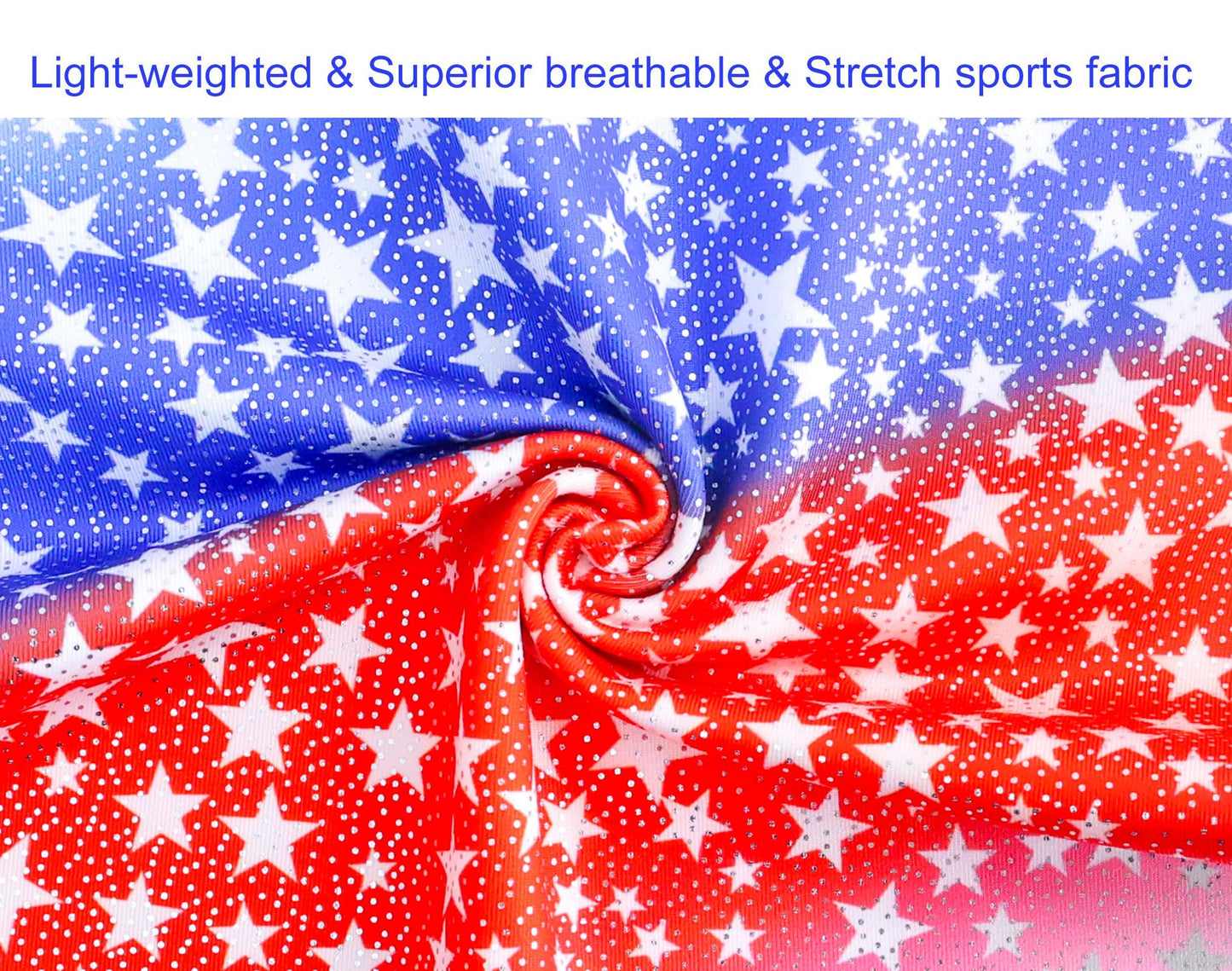 Domusgo Gymnastics Leotards for Toddler Girls Size 1t 2t Shiny Sleeveless Red Blue White Star Biketard