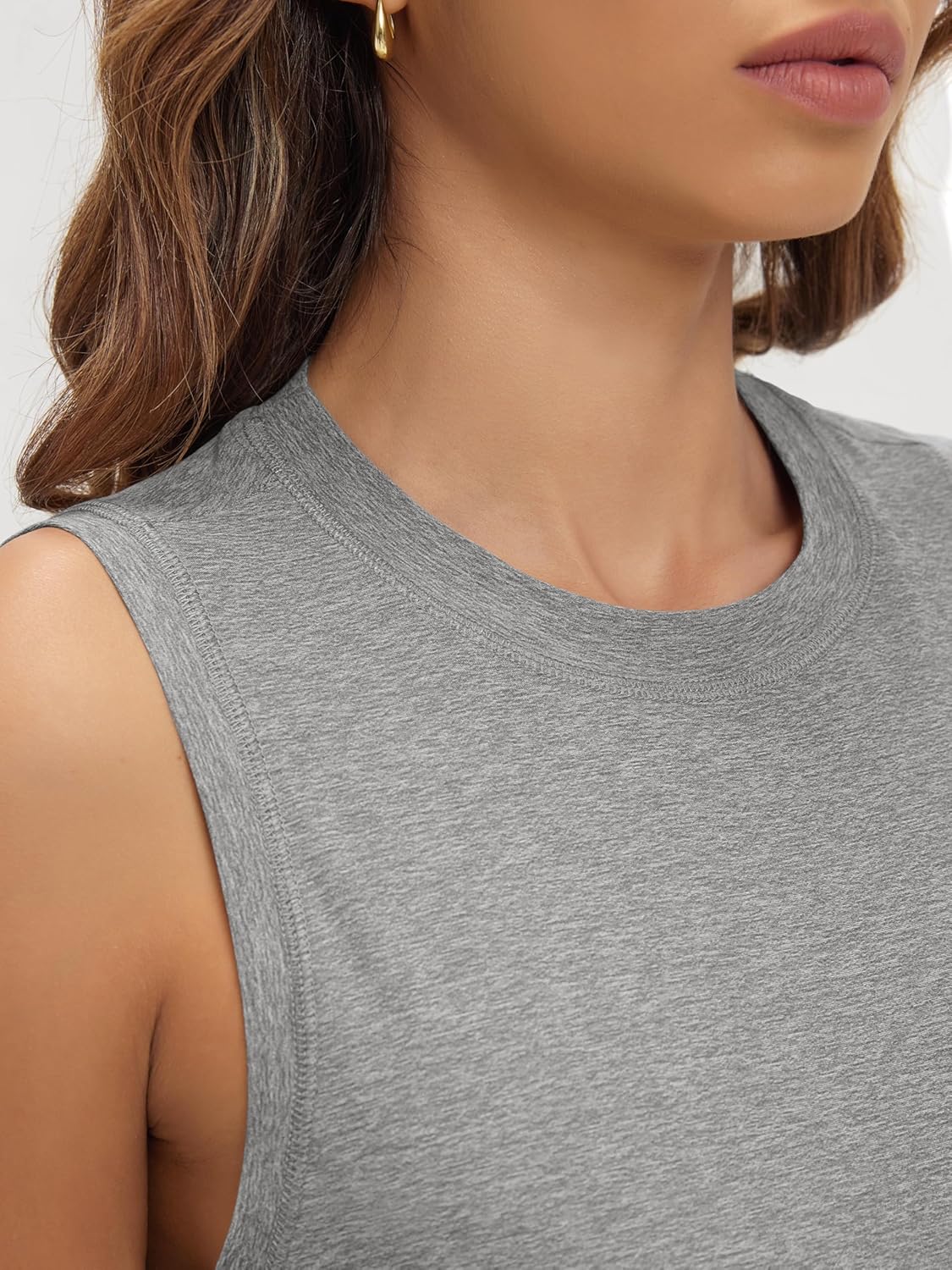 ODODOS Women's Performance Tank - Ultra Soft odSTRATUM Tech Sleeveless Tee with High Crew Neck | Comfortable Fit