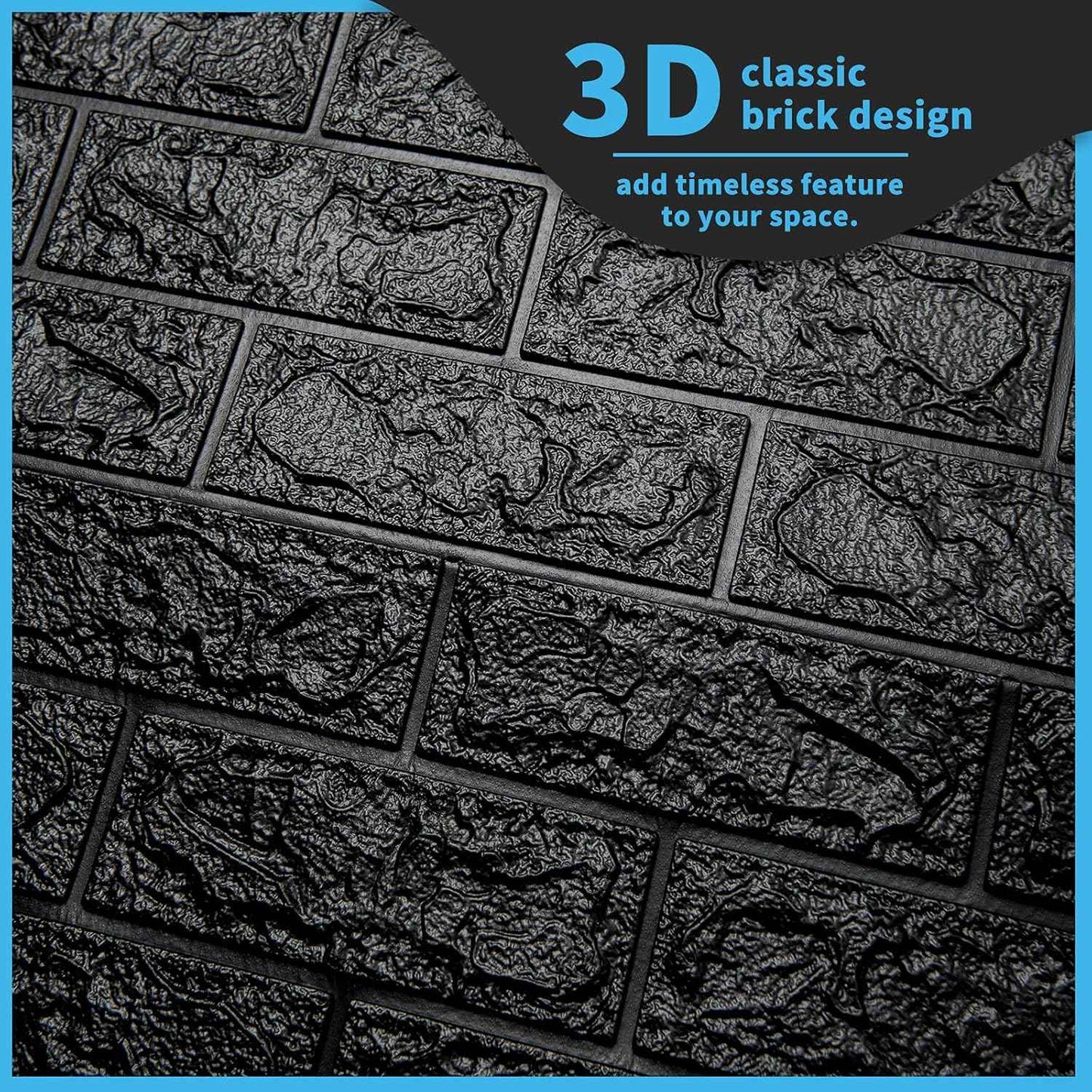 Faux Brick 3D Wall Panels - 10-Pack Peel and Stick Waterproof Foam Wallpaper in Red Brown for Bedroom, Bathroom, Kitchen
