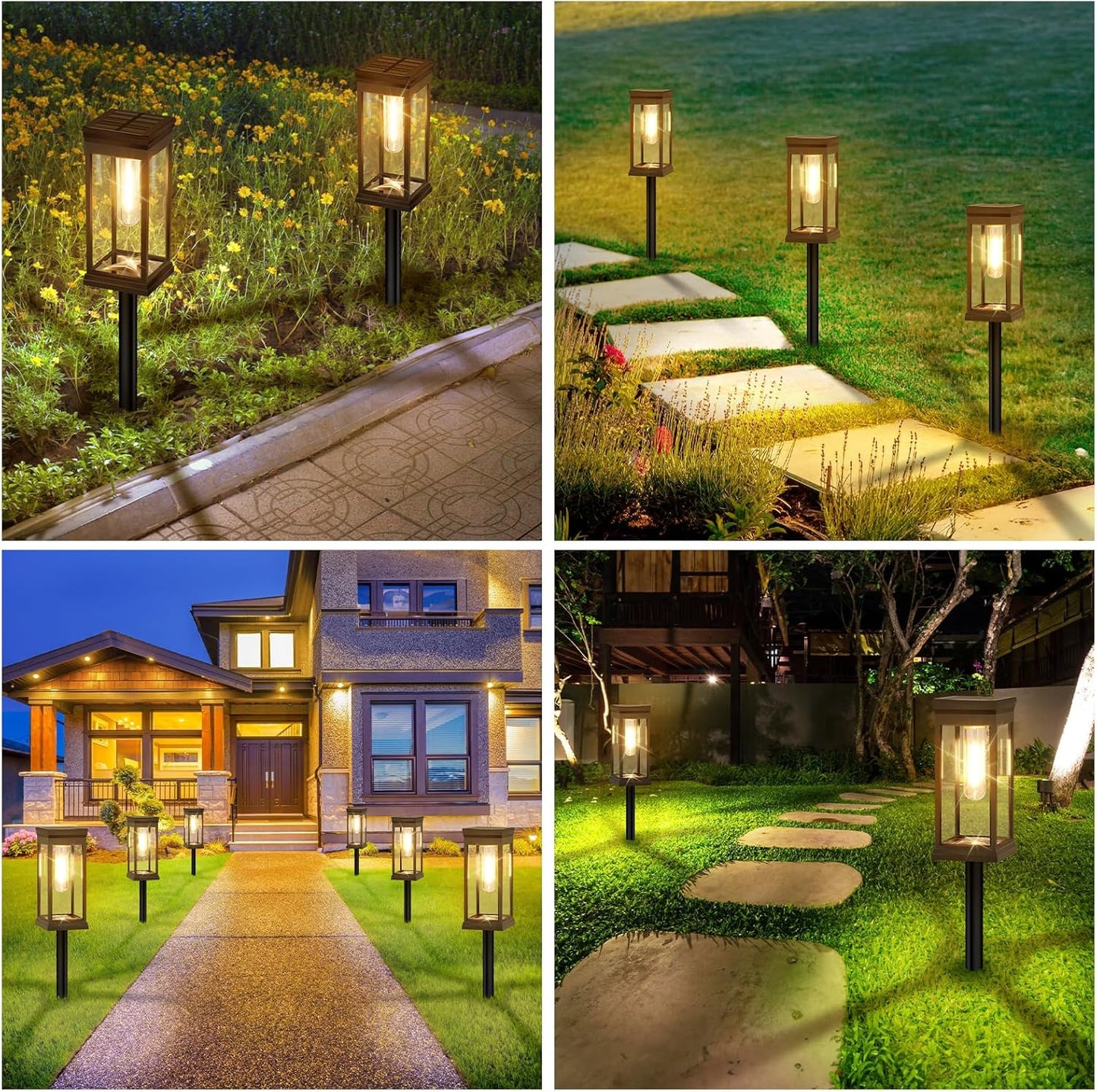 Solar Pathway Lights Outdoor 8-Pack - Super Bright LED Landscape Lighting, Waterproof & Sun-Powered for Garden Walkway