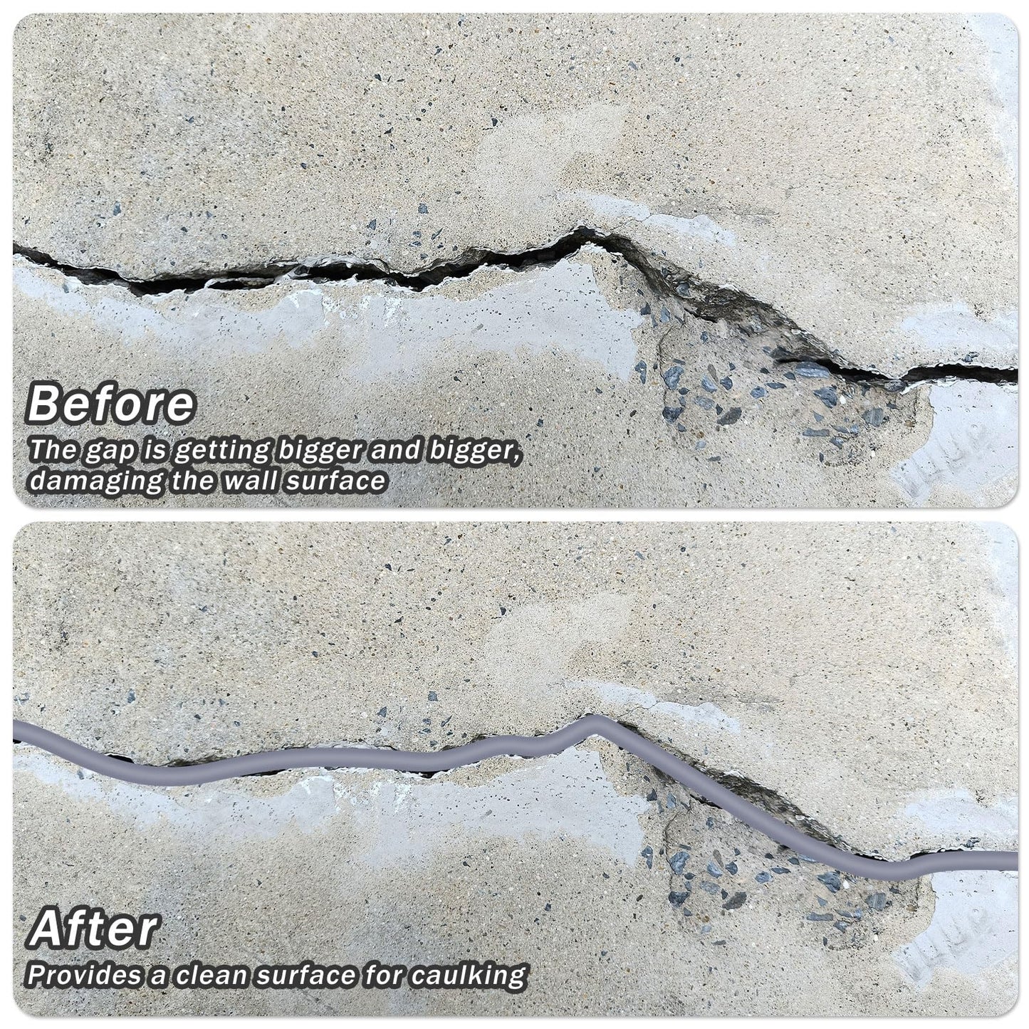 Frienda Backer Rod Foam Rubber Caulk Saver Concrete Expansion Joint Filler Weather Strip Seal for Gaps and Joints (Grey,1/8 Inch X 50 ft)